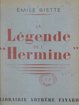 cover image of La légende de l'Hermine